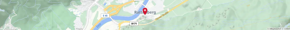 Kartendarstellung des Standorts für Stadt-Apotheke (Filialapotheke) in 6240 Rattenberg